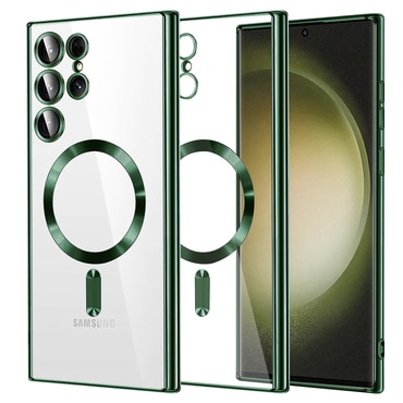 Maskica Techsuit "Luxury Crystal MagSafe" za Samsung Galaxy S23 Ultra - deep green