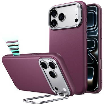 Premium maskica ESR "Atelier Magnetic Kickstand" za iPhone 17 Pro / 18 Pro - frosted deep burgundy