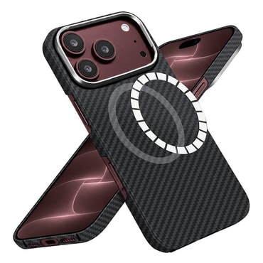 Premium maskica Techsuit Aramid Fiber s MagSafe podrškom za iPhone 17 Pro Max / 18 Pro Max - black
