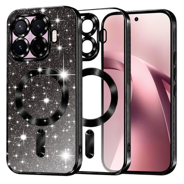 TPU gel maskica Techsuit "Luxury Glitter MagSafe" za Xiaomi 17T - black