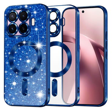 TPU gel maskica Techsuit "Luxury Glitter MagSafe" za Xiaomi 17T - deep blue
