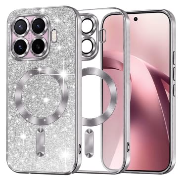 TPU gel maskica Techsuit "Luxury Glitter MagSafe" za Xiaomi 17T - silver