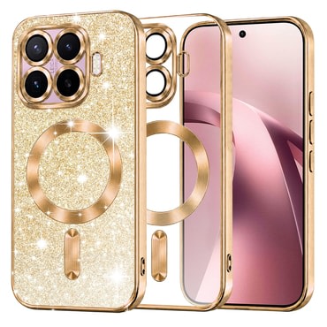 TPU gel maskica Techsuit "Luxury Glitter MagSafe" za Xiaomi 17T - gold