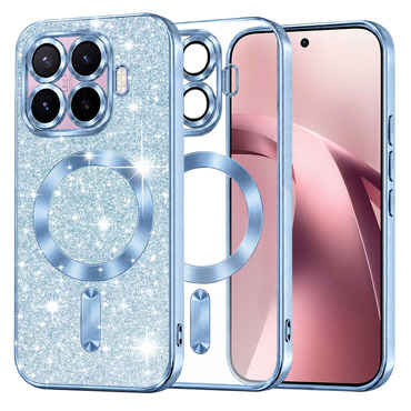 TPU gel maskica Techsuit "Luxury Glitter MagSafe" za Xiaomi 17T - light blue