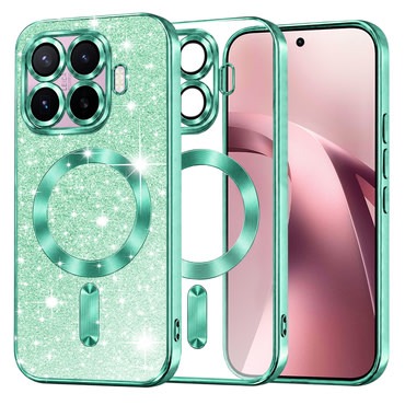 TPU gel maskica Techsuit "Luxury Glitter MagSafe" za Xiaomi 17T - light green