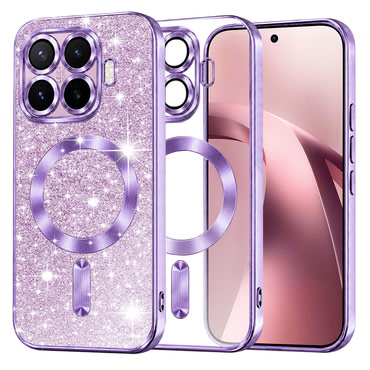 TPU gel maskica Techsuit "Luxury Glitter MagSafe" za Xiaomi 17T - light purple