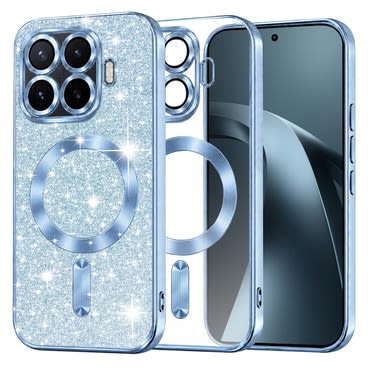 TPU gel maskica Techsuit "Luxury Glitter MagSafe" za Xiaomi 17T Pro - light blue
