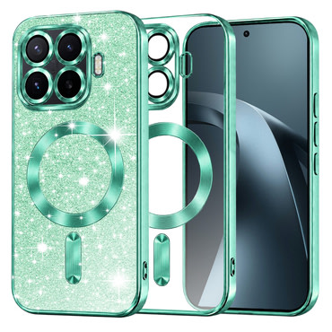 TPU gel maskica Techsuit "Luxury Glitter MagSafe" za Xiaomi 17T Pro - light green