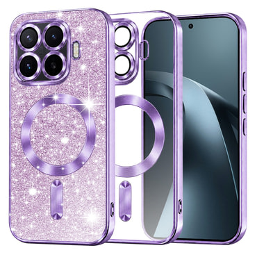 TPU gel maskica Techsuit "Luxury Glitter MagSafe" za Xiaomi 17T Pro - light purple