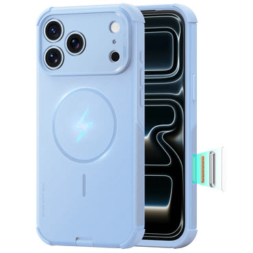 Hibridna maska ESR "Cyber HaloLock" za iPhone 17 Pro Max / 18 Pro Max - light blue
