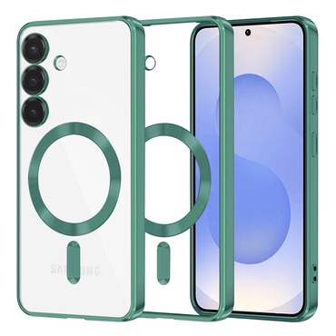 Maskica Techsuit "Luxury Crystal MagSafe" za Samsung Galaxy S25 - light green