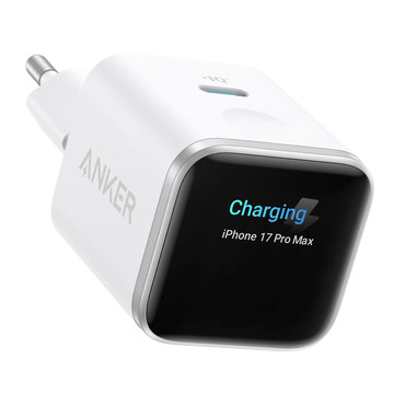 Zidni 45W punjač Anker "Nano (A121DG21)" GaN, Smart Display, Care Mode - white