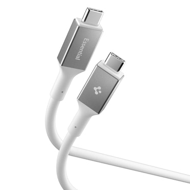 Punjač i podatkovni 100W USB-C na USB-C kabel Spigen "EB10020CC" - 5Gbps - 2m - white