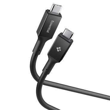 Punjač i podatkovni 100W USB-C na USB-C kabel Spigen "EB10020CC" - 5Gbps - 2m - black