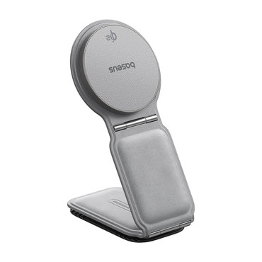 Automobilski držač Magnetno Baseus "PrimeTrip C02" s bežičnim punjenjem 15W - frosted grey
