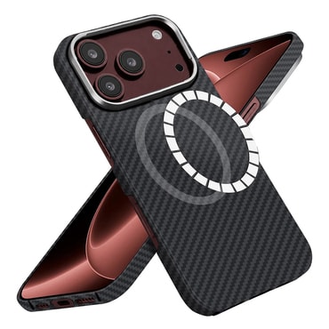 Premium maskica Techsuit Aramid Fiber s MagSafe podrškom za iPhone 17 Pro / 18 Pro - black