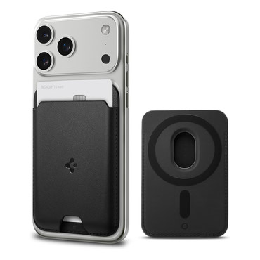 Magnetna torbica Spigen "Valentinus Wallet MagFit" za 2 kartice - black
