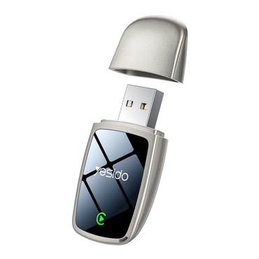 Bežični CarPlay adapter Yesido "KM29" USB-C, Bluetooth V4.2, 1080p, Dual-Band Wi-Fi 5G/2.4G, OTA ažuriranje - gray