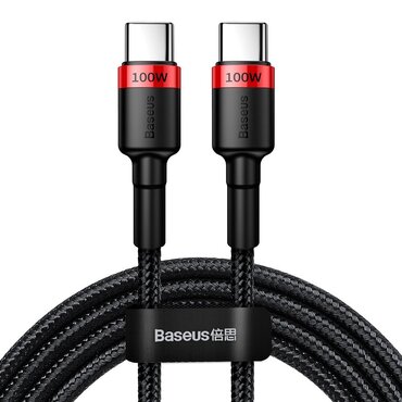 Punjač i podatkovni 100W USB-C na USB-C kabel Baseus "Cafule (CATKLF-AL91)" - 480Mbps - 2m - red black