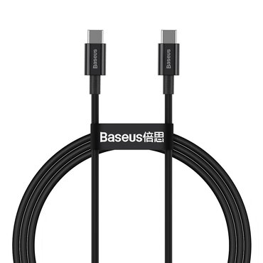 Punjač i podatkovni 100W USB-C na USB-C kabel Baseus "Superior Series (CATYS-B01)" - 480Mbps - 1m - black