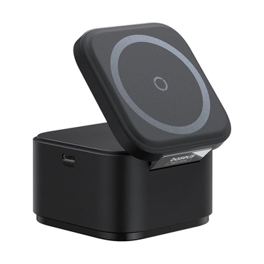 Bežična 25W punjač postaja Baseus "Charging Station" MagSafe Qi USB-C - black