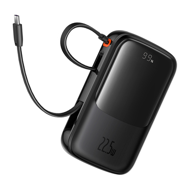 Power bank Baseus "Qpow Pro Plus" 10000mAh 22.5W s Lightning, 2x USB-C i USB - black