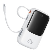 Power bank Baseus "Qpow Pro Plus" 10000mAh 22.5W s Lightning, 2x USB-C i USB - white