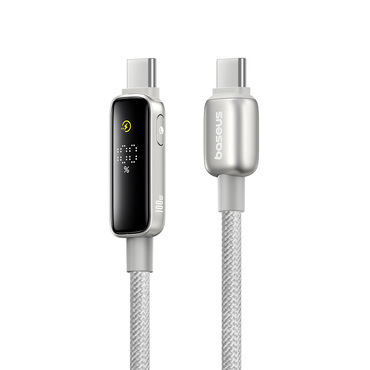 Punjač i podatkovni 100W USB-C na USB-C kabel Baseus "Vipow" - 480Mbps - 1m - galaxy natural titanium