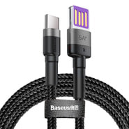 Punjač i podatkovni 40W USB-A na USB-C kabel Baseus "Cafule Series Metal" - 5A - 1m - black