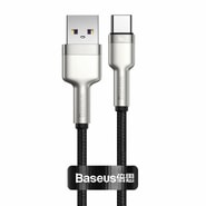 Punjač i podatkovni 66W USB-A na USB-C kabel Baseus "Cafule Series Metal" - 480Mbps - 25cm - black