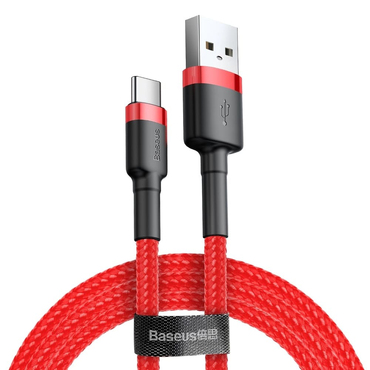 Punjač i podatkovni USB-A na USB-C kabel Baseus "Cafule CATKLF-B09" - 480Mbps - 3A - 1m - red
