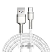 Punjač i podatkovni 66W USB-A na USB-C kabel Baseus "Cafule Series Metal" - 480Mbps - 2m - white