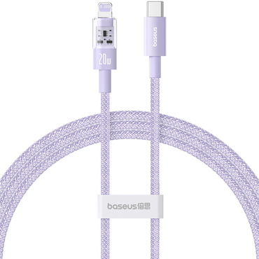 Punjač i podatkovni 20W USB-C na Lightning kabel Baseus "Gem" - 2m - nebula purple