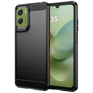 TPU gel maska "Brushed Carbon" za Motorola Moto G06 - crn