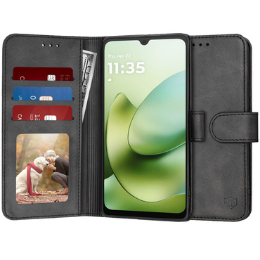 Torbica Techsuit "Diary Book" za Motorola Moto G06 - crn