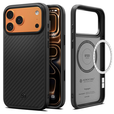 Maskica Spigen "Enzo Aramid 'T' MagSafe" za iPhone 17 Pro Max / 18 Pro Max - black