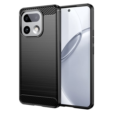 TPU gel maska "Brushed Carbon" za Realme 16 Pro Plus 5G - black