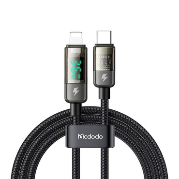 Punjač i podatkovni 36W USB-C na Lightning kabel Mcdodo "CA-3600" - digitalni prikaz - automatsko isključivanje - 1.2m - black