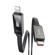 Punjač i podatkovni 36W USB-C na Lightning kabel Mcdodo "Rythm Series CA-4960" - LED prikazivač - 1.2m - black