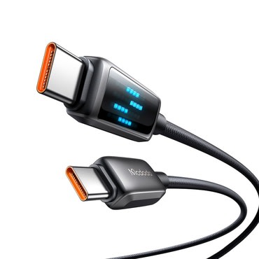 Punjač i podatkovni 100W USB-C na USB-C kabel Mcdodo "CA-4250" - LED prikazivač - 480Mbps - 1.2m - black