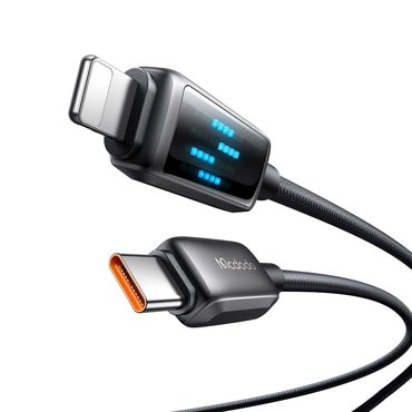 Punjač i podatkovni 36W USB-C na Lightning kabel Mcdodo "CA-2630" - LED prikazivač - 480Mbps - 1.2m - black