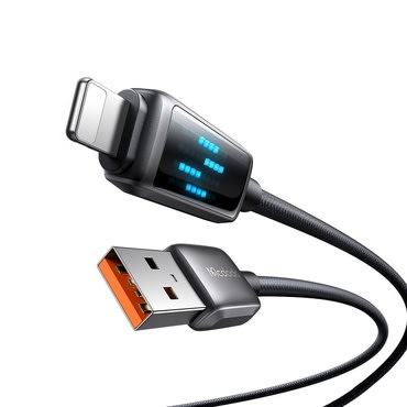 Punjač i podatkovni 36W USB-A na Lightning kabel Mcdodo "CA-5250" - LED prikazivač - 480Mbps - 1.2m - black