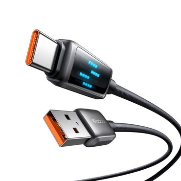 Punjač i podatkovni 100W USB-C na USB-A kabel Mcdodo "CA-2350" - 6A - LED prikazivač - 1.2m - black