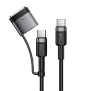 240W USB-C na USB-C punjač i podatkovni kabel Acefast "C22-05" MagSafe 3 adapter, 5A, 1.2m - black