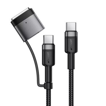 240W USB-C na USB-C punjač i podatkovni kabel Acefast "C22-05" MagSafe 3 adapter, 5A, 1.2m - black