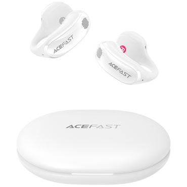 Bluetooth slušalice Acefast "Aceclip Pro" BT 5.4 s dva mikrofona za uklanjanje buke, 400mAh, IP55 - white