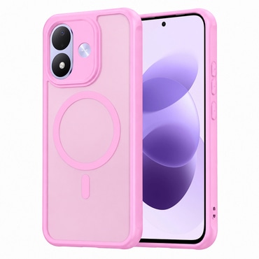 Hibridna maska "HaloFrost II MagSafe" za Xiaomi Redmi Note 17 4G / 5G - pink