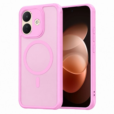 Hibridna maska "HaloFrost II MagSafe" za Xiaomi Redmi Note 17 Pro 5G - pink