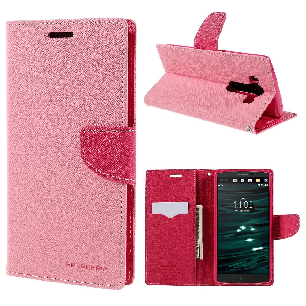 Torbica Goospery Fancy Diary za LG V10 - ružičasta