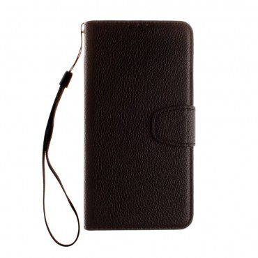 Torbica "Litchi" za iPhone SE 2022 / iPhone SE 2020 / iPhone 8 / iPhone 7 - crna